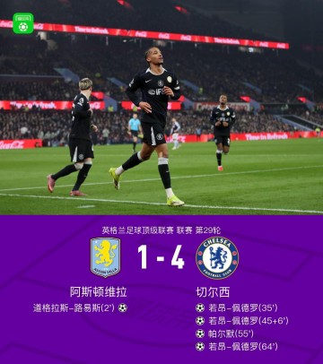 乐鱼娱乐中心-剑南春｜切尔西客场4-1逆转维拉，佩德罗戴帽，帕尔默建功